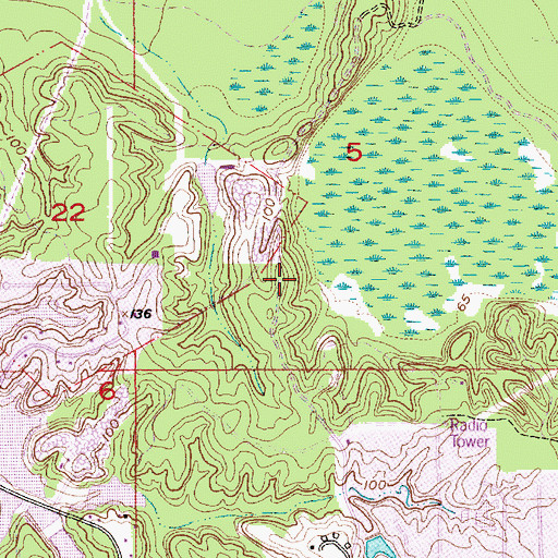 Topographic Map of Parish Governing Authority District A, LA