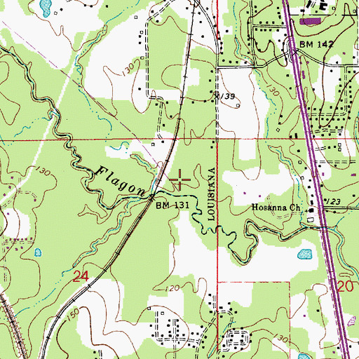 Topographic Map of Parish Governing Authority District A, LA