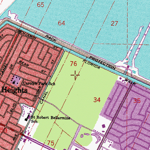 Topographic Map of Parish Governing Authority District A, LA