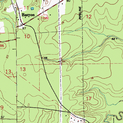 Topographic Map of Parish Governing Authority District C, LA