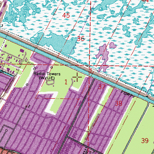 Topographic Map of Parish Governing Authority District C, LA