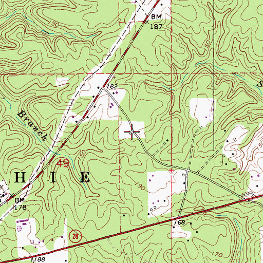 Topographic Map of Parish Governing Authority District E, LA