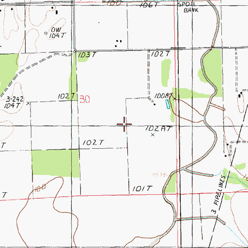 Topographic Map of Parish Governing Authority District E, LA