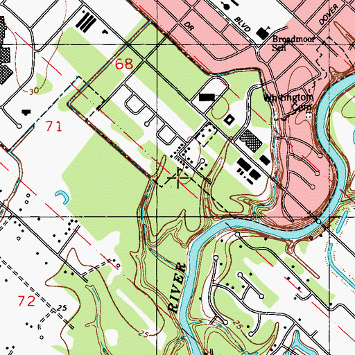 Topographic Map of Parish Governing Authority District F, LA