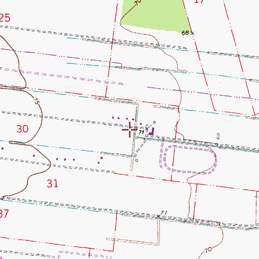 Topographic Map of Parish Governing Authority District F, LA