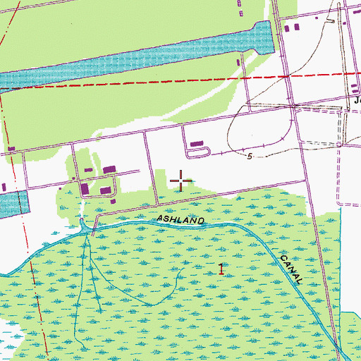 Topographic Map of Parish Governing Authority District F (historical), LA