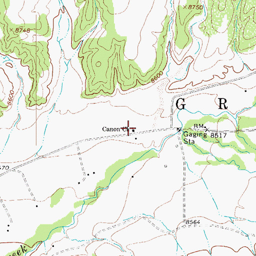 Topographic Map of Caon Church, CO