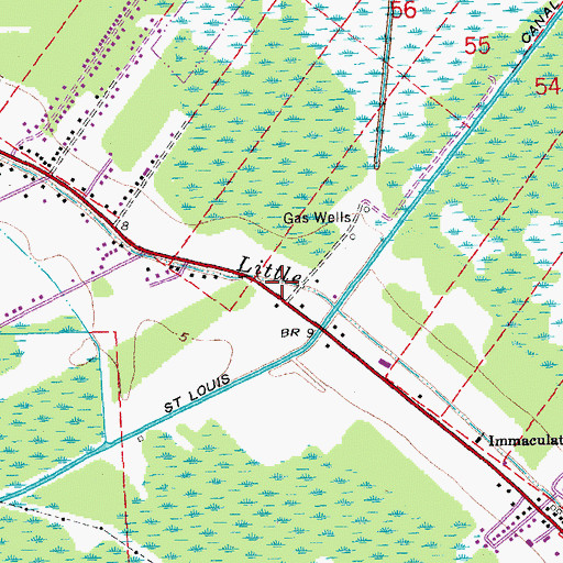 Topographic Map of Parish Governing Authority District L (historical), LA