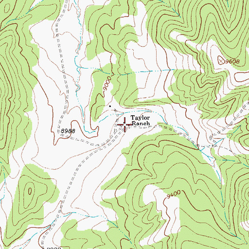 Topographic Map of Taylor Ranch, CO