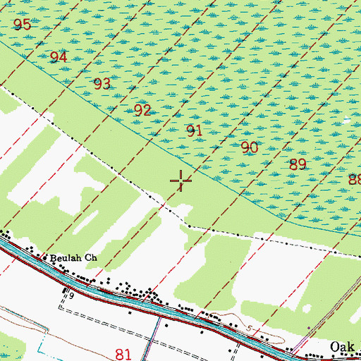 Topographic Map of Parish Governing Authority District O (historical), LA