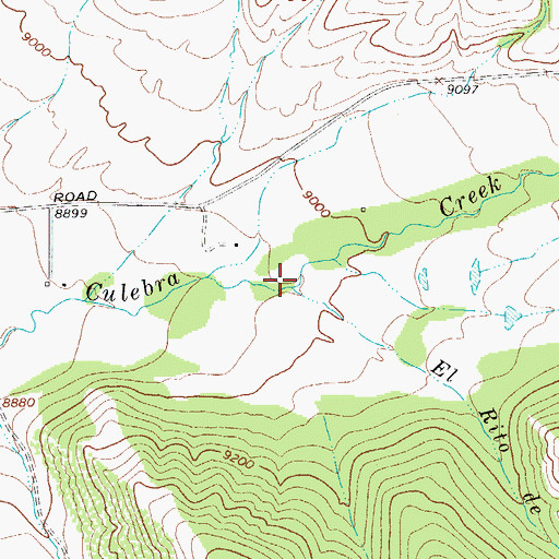 Topographic Map of El Rito de Aban, CO
