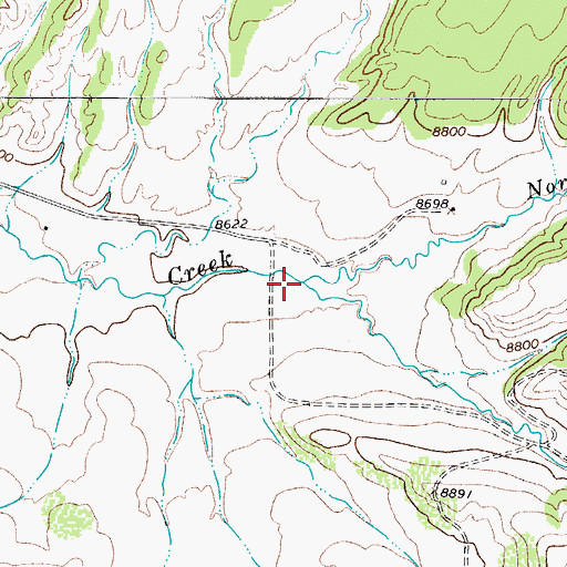 Topographic Map of North Vallejos Creek, CO