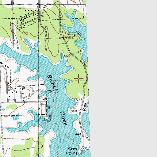 Topographic Map of West Arm Park, TX