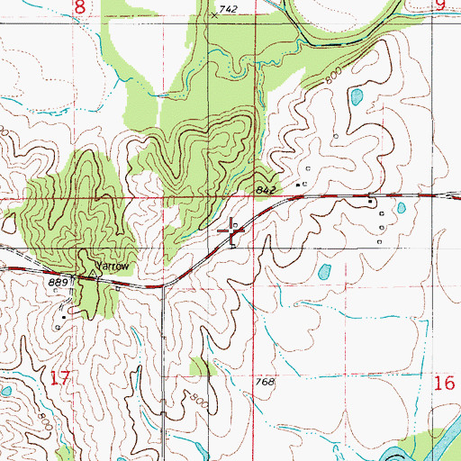 Topographic Map of Lindersville Post Office (historical), MO