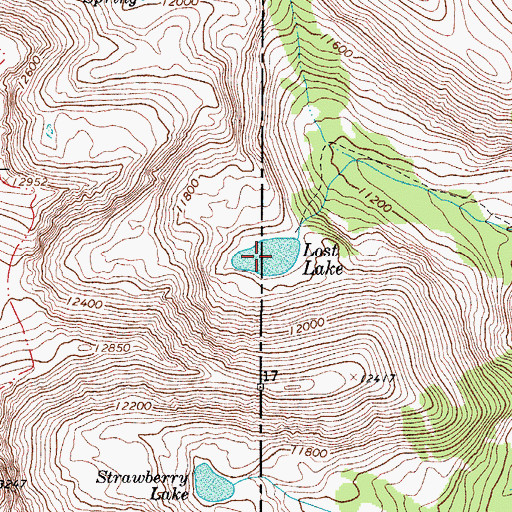 Topographic Map of Lost Lake, CO