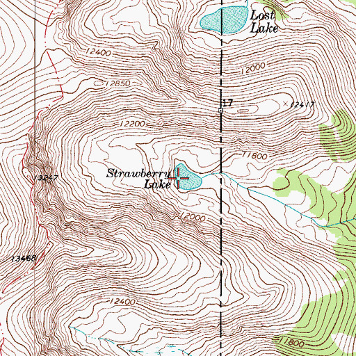 Topographic Map of Strawberry Lake, CO