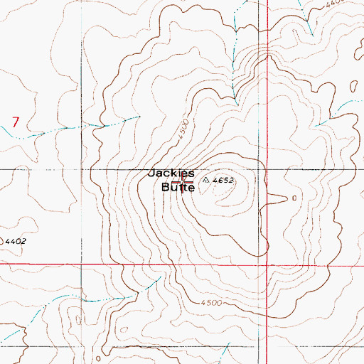 Topographic Map of Bowden Crater, OR