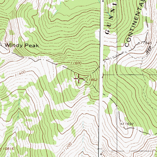 Topographic Map of Headwaters Hill, CO