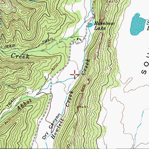 Topographic Map of Abbot Creek, CO