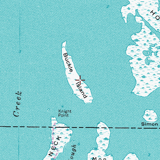 Topographic Map of Buckle Island, VA