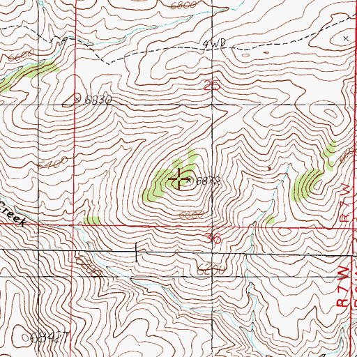 Topographic Map of Little Sheep Mountain, MT