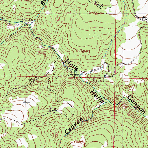 Topographic Map of Bull Pen Gulch, MT