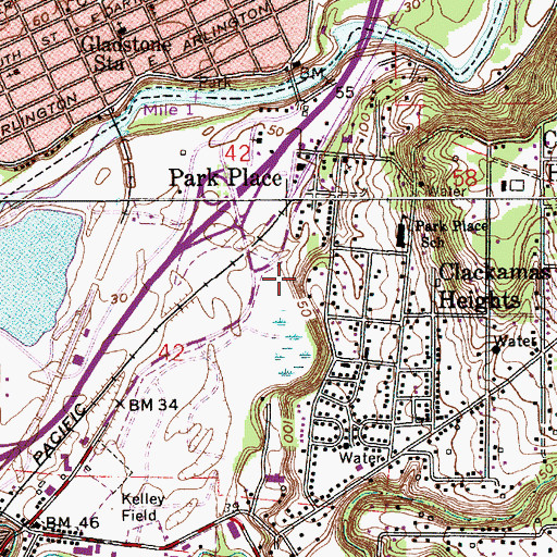 Topographic Map of Straight Pioneer Cemetery, OR