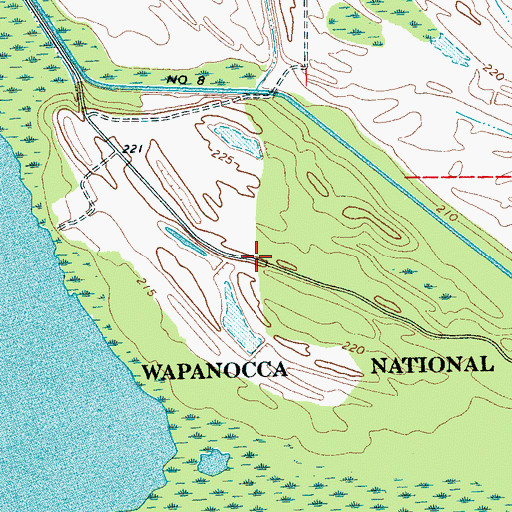 Topographic Map of Wapanocca National Wildlife Refuge, AR