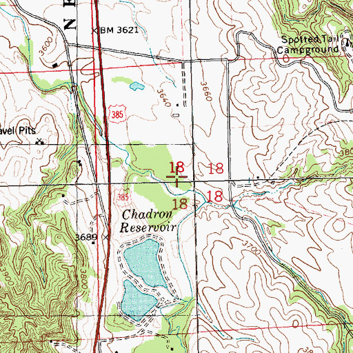 Topographic Map of Pine Ridge, NE