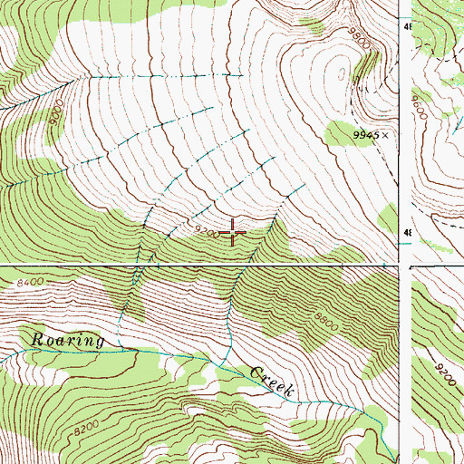 Topographic Map of Teton Range, WY