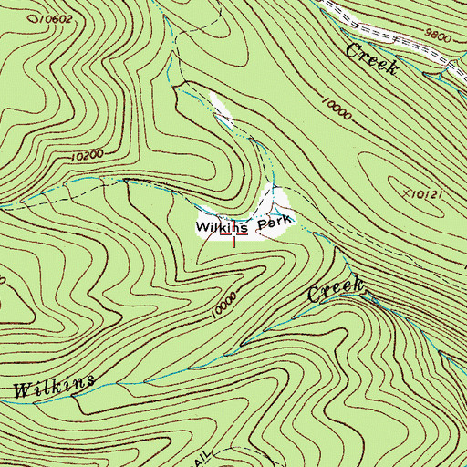 Topographic Map of Wilkens Park, CO