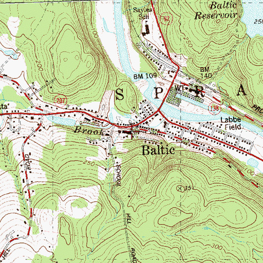 Topographic Map of Academy of the Holy Family, CT