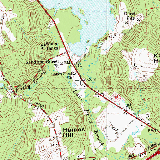 Topographic Map of Baptist Bible Academy, CT