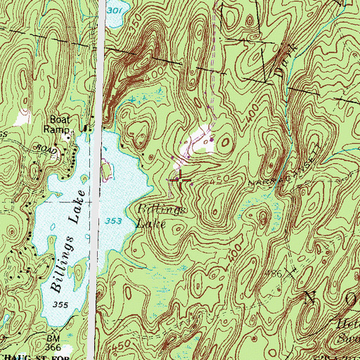 Topographic Map of Baptist Camp, CT