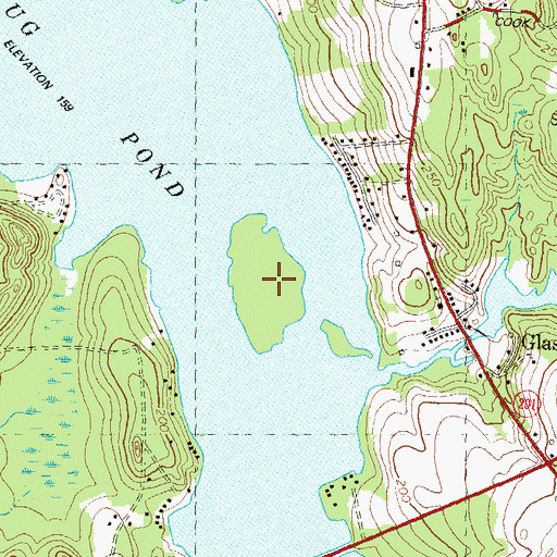 Topographic Map of Barton Island, CT