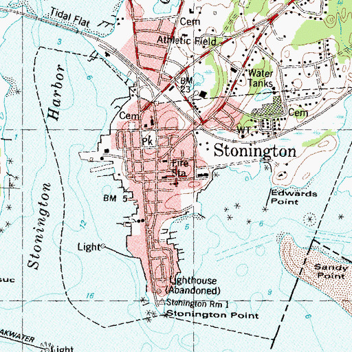 Topographic Map of Borough Hall, CT