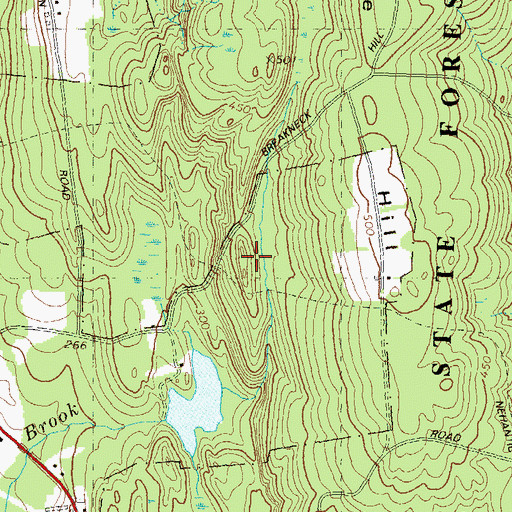 Topographic Map of Breakneck Hill, CT
