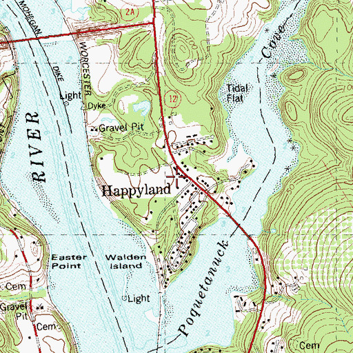 Topographic Map of Brewster Neck, CT