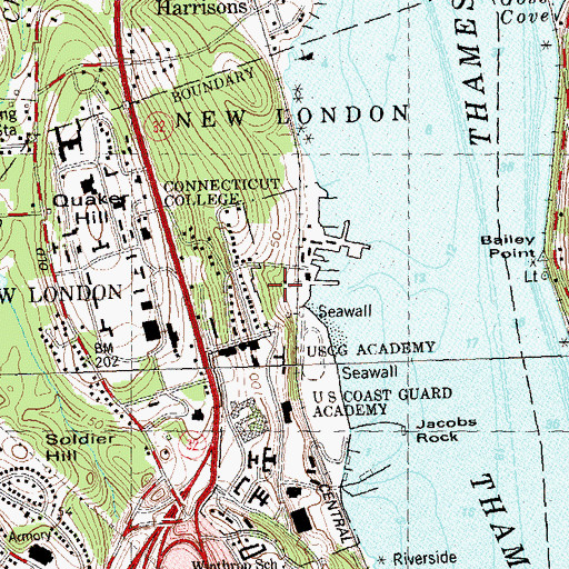 Topographic Map of Cabot Memorial Field, CT