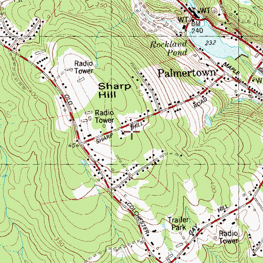 Topographic Map of Calvary Christian Fellowship Church, CT