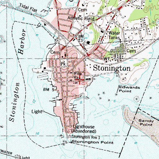 Topographic Map of Calvary Episcopal Church, CT