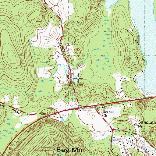Topographic Map of Calvin Wilcox Pond, CT