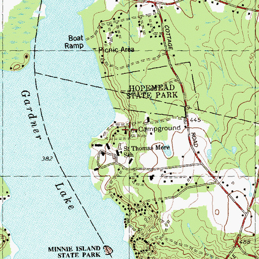 Topographic Map of Camp Cadaho Tohaci (historical), CT