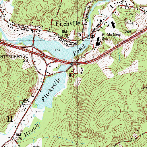 Topographic Map of Camp Odetah (historical), CT