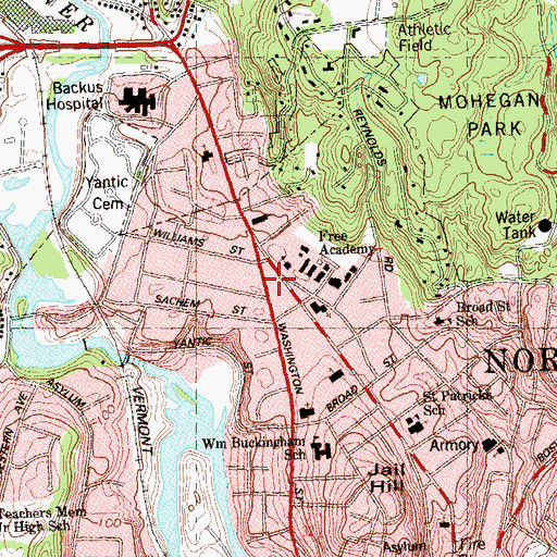 Topographic Map of Chelsea Parade, CT