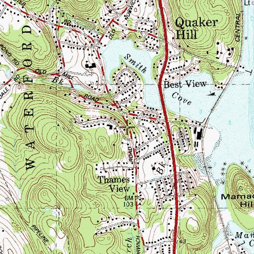 Topographic Map of The Church of Jesus Christ of Latter Day Saints, CT