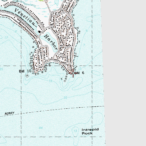 Topographic Map of Clubhouse Point, CT