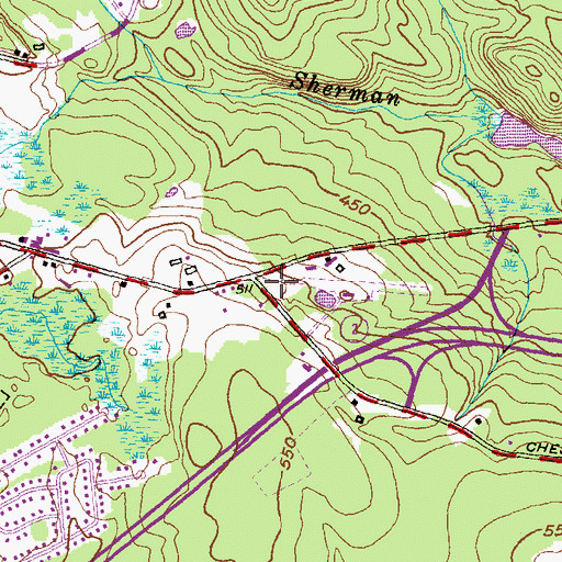 Topographic Map of Colchester Bible Baptist Church, CT