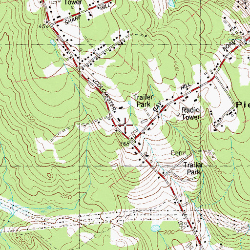 Topographic Map of Collins School (historical), CT