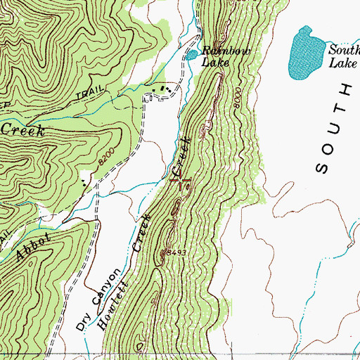 Topographic Map of Howlett Creek, CO